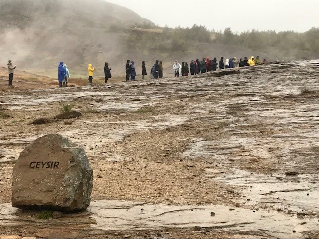 Picture of the Geysir geothermal area taken during one of the day trips from Reykjavik along the Golden Circle in Iceland.