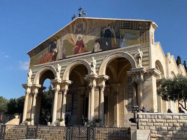 This is a picture of the Basilica of Agony, the 3rd basilica built on this location.